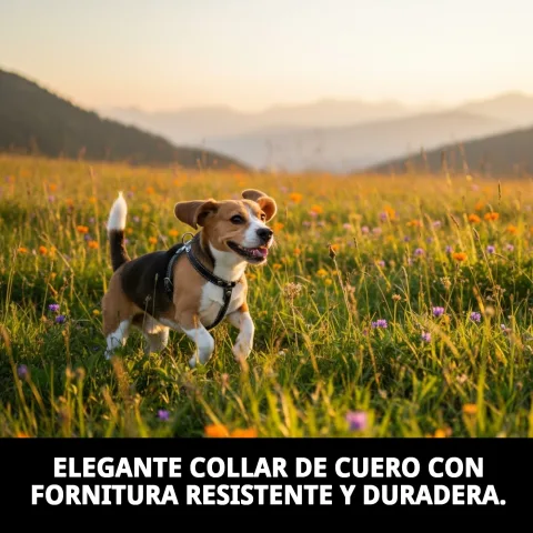 Cierre y ajuste ergonómico del petral de cuero para perros