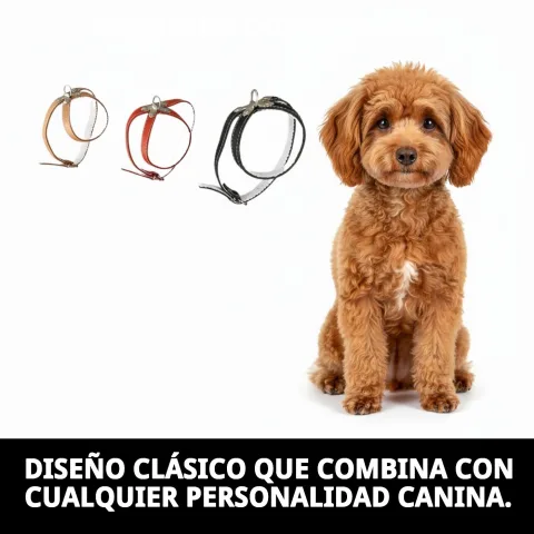 Accesorio para paseo seguro: petral de cuero con fornitura