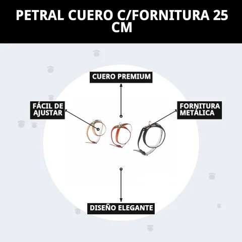 Diseño cómodo y seguro del petral de cuero para perros