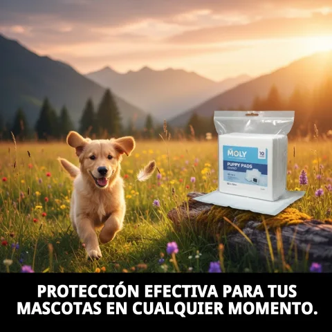 Paquete de 10 unidades de Puppy Pads Grandes Moly