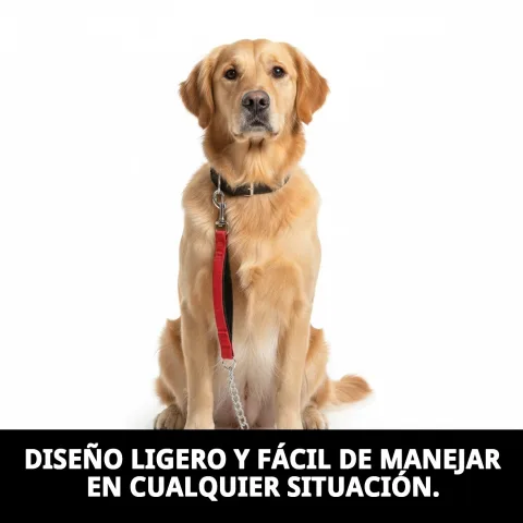 Utilisation du ramal lors d'une promenade avec chien moyen