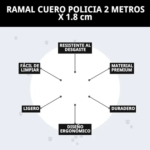 ramal cuero policía almacenado en ambiente seco