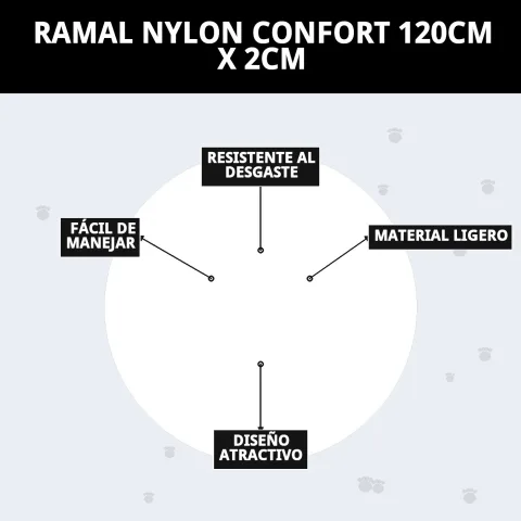 Ramal nylon confort Moly enrollado mostrando su textura y calidad
