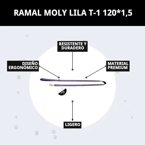 Logo La Tribu Animale sur la laisse Moly lila