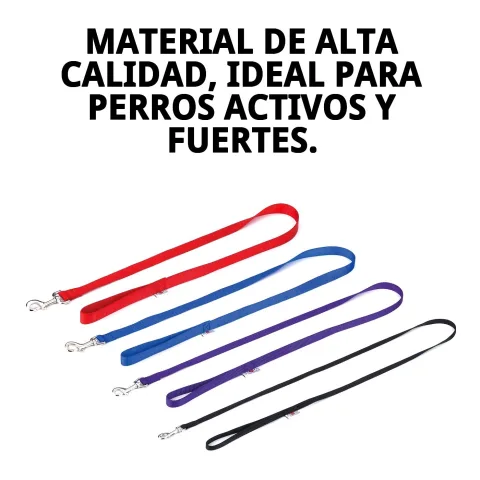 Ramal nylon liso combinado con collar para perros