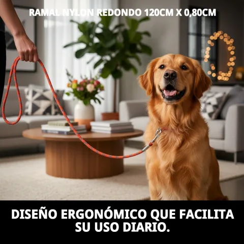 Ramal nylon resistente para perros en entorno exterior