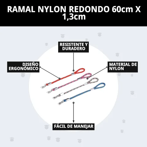 Ramal nylon redondo fácil de limpiar y mantener en buen estado