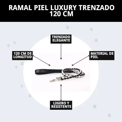 Ramal piel luxury trenzado colocado sobre superficie neutra
