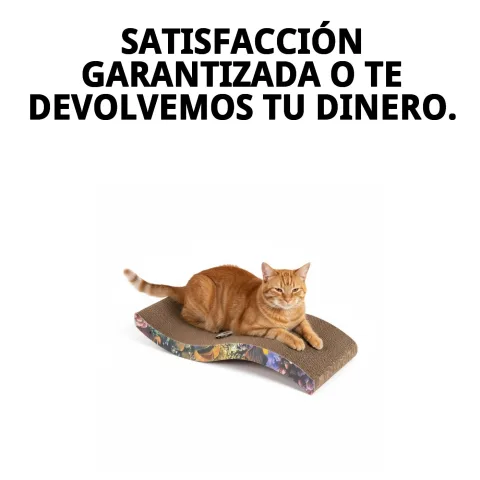 Rascador ondulado para gatos en posición horizontal