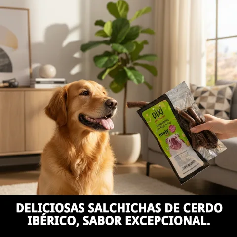 Saucisses Moly pour chiens dans une assiette blanche
