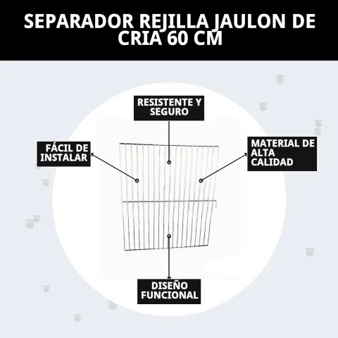 Separador rejilla jaulón de cría con aves en su interior