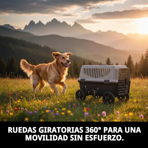 Detalle de rueda giratoria para transportín modelo Gulliver
