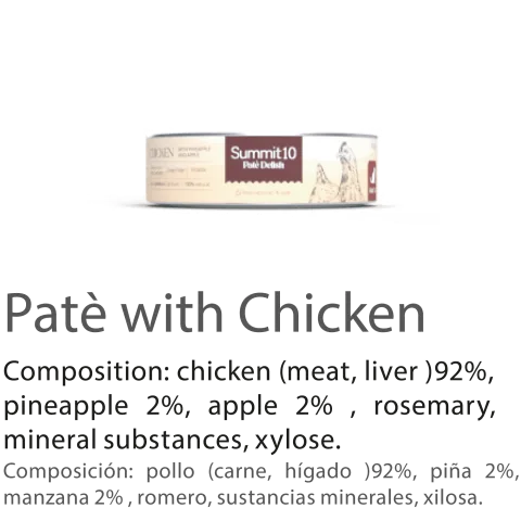 SUMMIT 10 DELISH WITH CHICKEN FOR CAT 85 G | PATÉ HÚMEDO PREMIUM PARA GATOS CON POLLO, PIÑA Y MANZANA