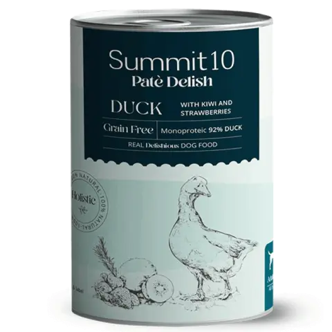 SUMMIT 10 PATÉ DELISH WHITE FISH GRAIN FREE 400 GR | ALIMENTO HÚMEDO MONOPROTEICO PARA PERROS ADULTOS