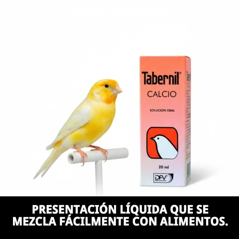 Administración de suplemento TABERNIL CALCIO 20 ML en comida para pequeños mamíferos