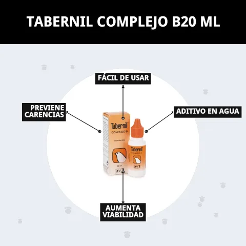 TABERNIL COMPLEJO B20 ML avec autres suppléments pour oiseaux