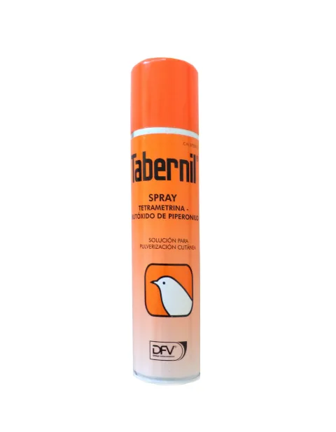 Aplicación de Tabernil Spray Tetra-But en ave doméstica