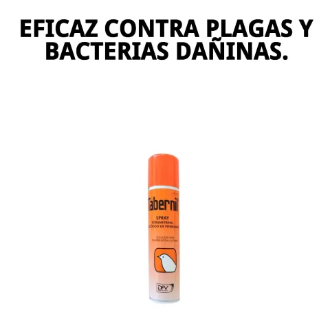 Envase de 400 ml de Tabernil Spray para dermatitis en aves