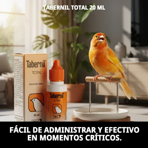 Flacon ouvert de TABERNIL TOTAL montrant le liquide