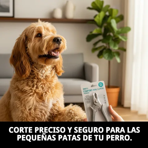 Uso de tijeras cortauñas en perro pequeño para corte seguro