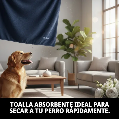 Toalla absorbente en mochila para transporte en paseo