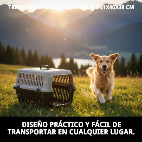 Transporte seguro de perro mediano dentro del transportín Gulliver Basic N.º 3