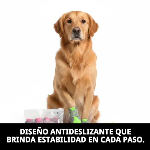 Perro caminando con zapatos Moly Mascota T-S en exteriores