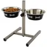 Gamelle Double Réglable en Hauteur Moly | 2 Bols Inox 1,55 L pour Chiens Moyens et Grands