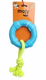 Jouet dentaire interactif TPR éco avec corde 9 cm pour chiens