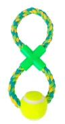 Lanceur avec balle de tennis WOW Moly | Jouet pour lancer plus loin et divertir votre chien