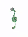 Mordeur Balle 9x38 cm Green Moly | Jouet Résistant avec Corde pour Chiens Actifs